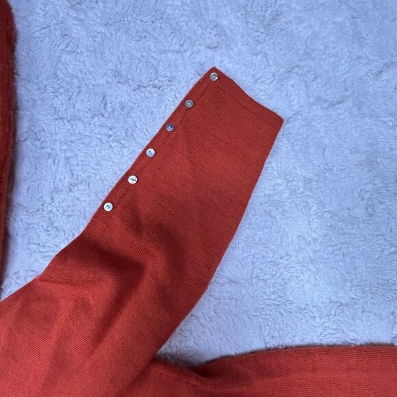 Pursuits. ltd Fine Italian Merino Wool Turtleneck Sweater Womens Small Orange - Picture 10 of 10